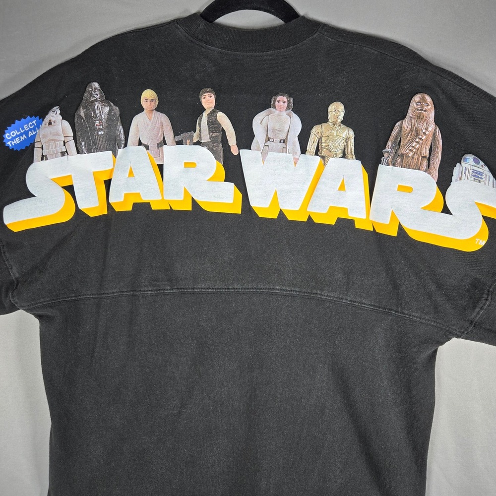 Star Wars Spirit Jersey Shirt Mens S Black 45th Anniversary Action Figures 1977 - Picture 3 of 10